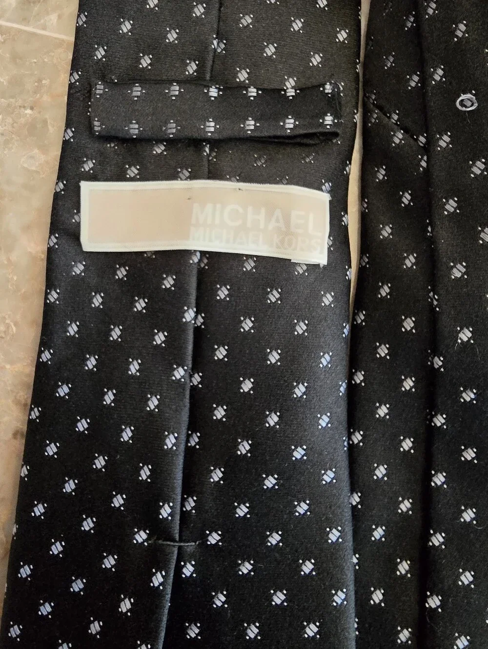 Mens Michael Kors Black Silk Tie